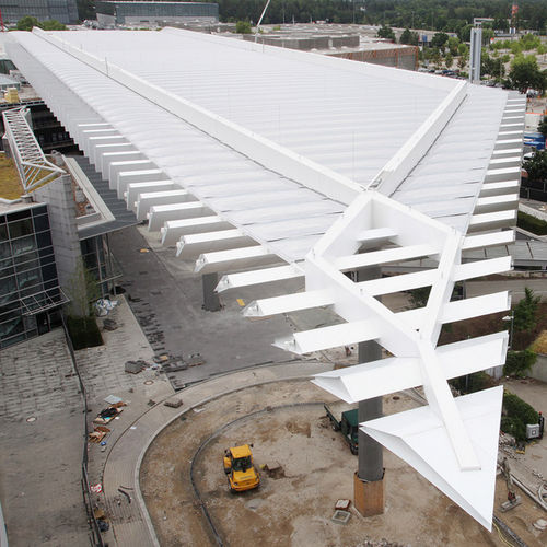 Panneau composite de construction - EXHIBITION NÜRNBERG - ALUCOBOND - pour bâtiment / pour marquise / pour brise-soleil