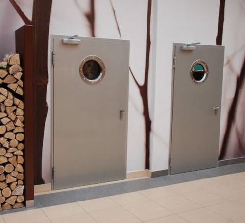 Porte de service - Gutkowski - en acier / battante / avec hublot