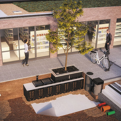 Module de gestion des eaux pluviales de voirie - ARBORCELL - GreenBlue Urban Ltd - pour plantation d'arbre