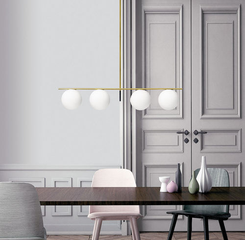 Suspension - JUGEN - Miloox - en laiton brossé / en verre soufflé / contemporaine