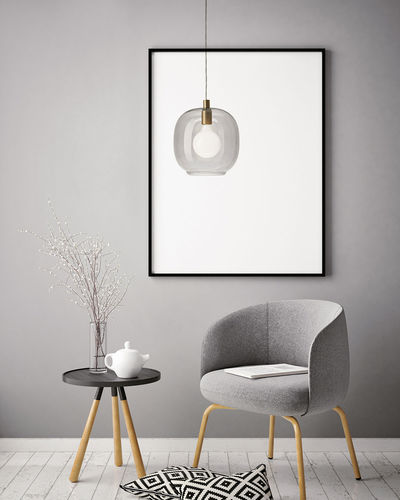 Suspension - COCHI - Miloox - en laiton brossé / en verre fumé / contemporaine