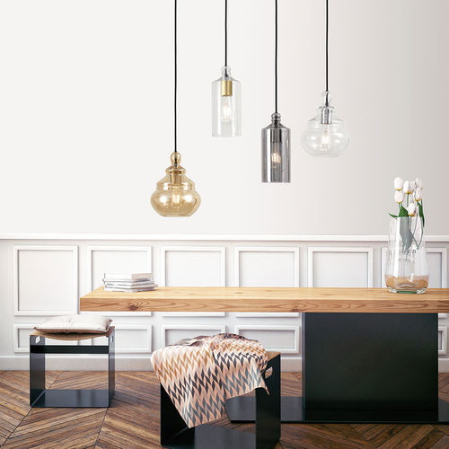 Suspension - EBE+ADONE - Miloox - en verre fumé / baroque / d'intérieur
