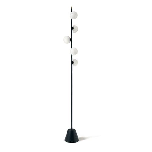 Lampe sur pied - POMÌ - Miloox - en laiton brossé / en laiton / en verre soufflé