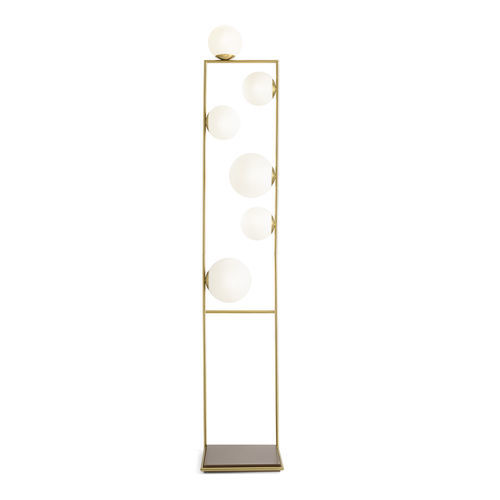 Lampe de sol - BUBLE - Miloox - en métal / en bronze / en opale