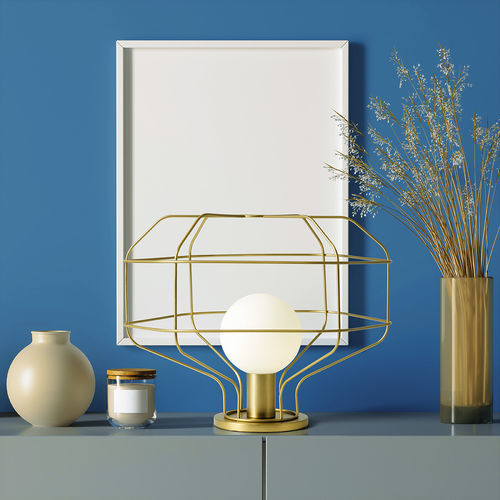 Lampe de table - WIRE - Miloox - en métal / en fil de métal / en opale
