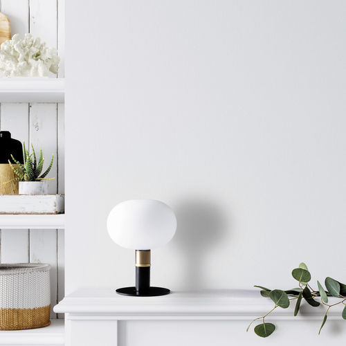Lampe de table - MOSE - Miloox - en laiton brossé / en métal peint / en laiton