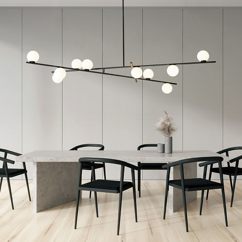 Suspension - KIKA - Miloox - en métal / en opale / en verre
