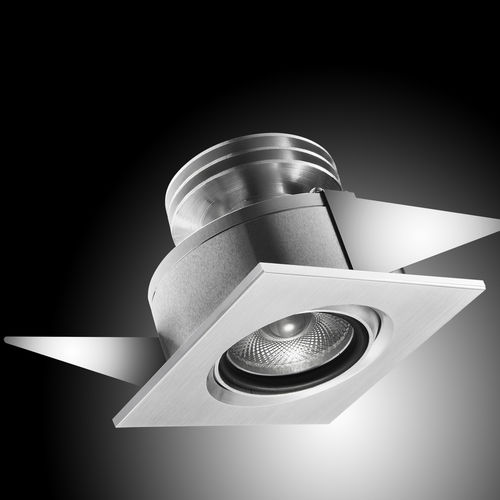 Spot encastrable au plafond - INSERT 10 ADJUSTABLE - LOUPI - à LED / carré / pour magasin