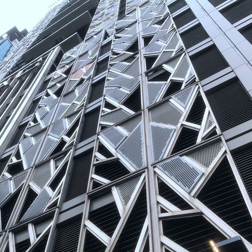 Bardage en plaques - MCT-004 - M-City Aluminum Co., Ltd. - en aluminium / perforé / 3D