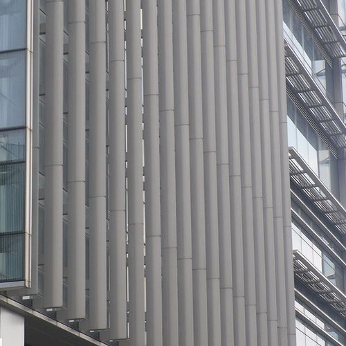 Brise-soleil en aluminium - M-City Aluminum Co., Ltd. - pour façade / vertical / orientable