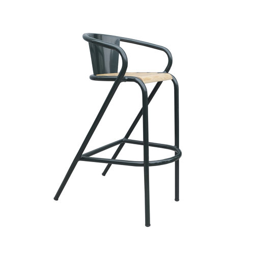Chaise de bar contemporaine - Gon&ccedil;alo - ARCALO - d'intérieur / en contreplaqué / avec piètement en métal
