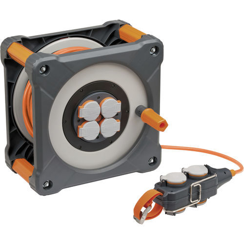 Rallonge enrouleur électrique 8 prises - 9212380200 - Brennenstuhl - manuel / IP44 / en plastique