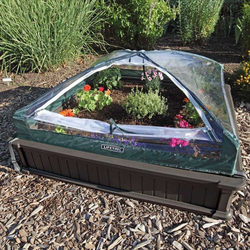 Jardinière en polyéthylène haute densité PEHD - 60053 - Lifetime - carrée / contemporaine / professionnelle