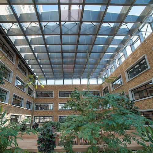 Toit vitré fixe - ATRIUM - Forzon - structure en acier / structure en aluminium / transparent