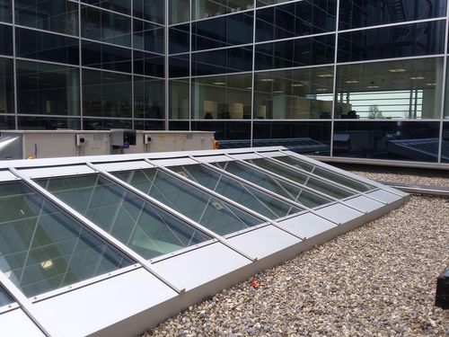 Toit vitré fixe - DEME - Forzon - structure en aluminium / coupe-feu