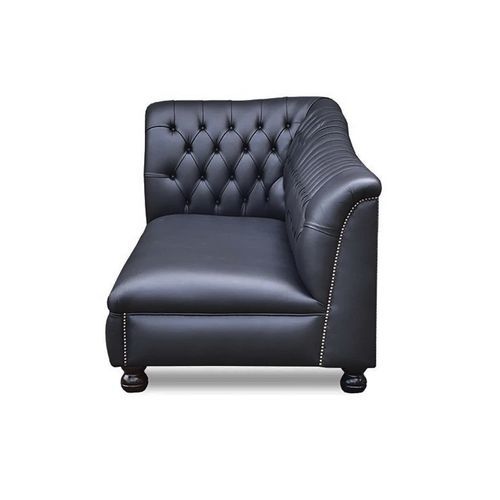 Chaise longue chesterfield - QUEEN - Harleq - en cuir / en hêtre / 1 place