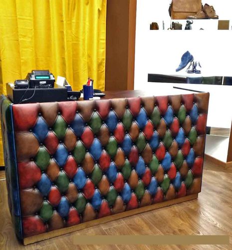 Comptoir en cuir - EXCLUSIVE - Harleq - droit / fait main