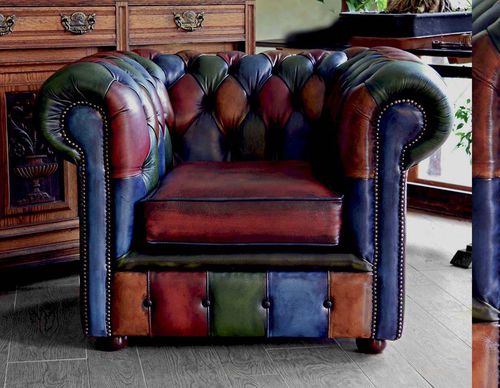 Fauteuil club chesterfield - CUSHION  - Harleq - en cuir / en hêtre / fait main