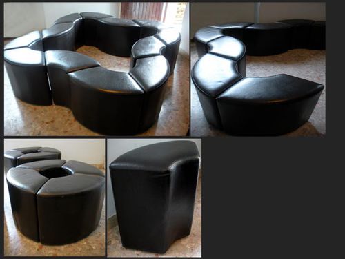 Pouf contemporain - Harleq - en cuir / autres formes / modulable