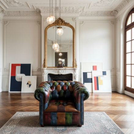 Fauteuil contemporain - BOTTONI - Harleq - en cuir / multicolore / avec piètement en bois