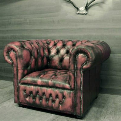 Fauteuil contemporain - PINKY - Harleq - en cuir / gris / avec accoudoirs