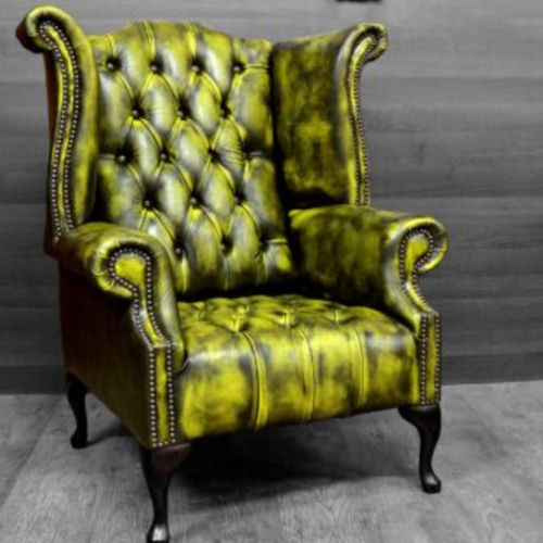 Fauteuil contemporain - LEMON - Harleq - en cuir / bleu / vert