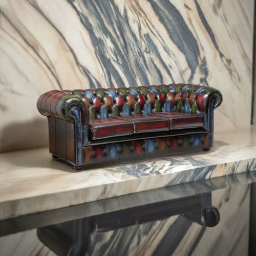Canapé vintage - Harleq - en cuir / sur mesure / club