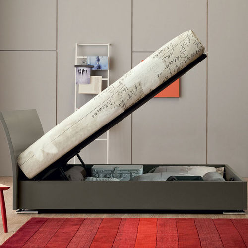 Lit double - VANITY - OGGIONI - contemporain / avec base de rangement / laqué
