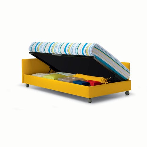 Lit simple - GOLF 115 - OGGIONI - contemporain / tapissé / avec base de rangement