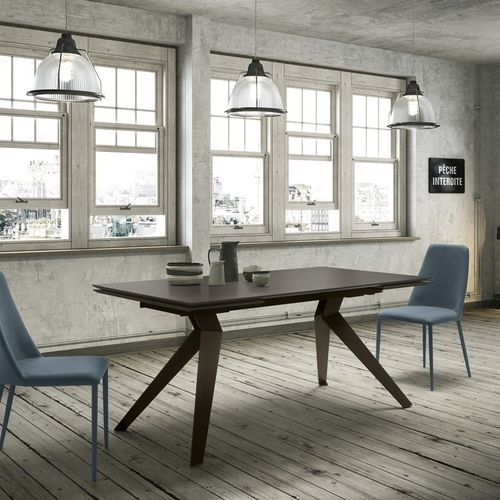 Table contemporaine - REMEDY - ZAMAGNA ITALIA - en chêne / en verre laqué / en stratifié