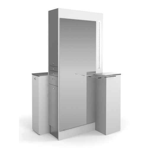 Coiffeuse contemporaine - LM-05-2 - kaemark - stratifiée / pour salon de coiffure / 2 places