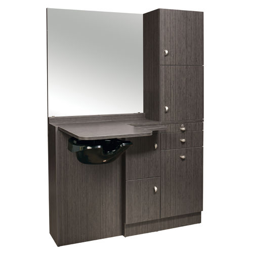 Coiffeuse contemporaine - EP-260-SQ - kaemark - stratifiée / pour salon de coiffure / de barbier