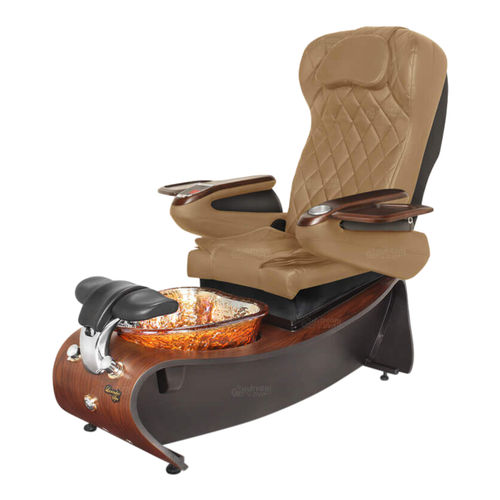 Fauteuil spa pédicure avec repose-tête - LAVENDER 3 - kaemark - avec repose-pieds / marron