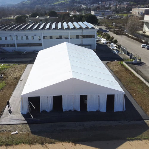 Structure tendue sur ossature métallique - INDUSTRIA  - AmarantoIdea - pour couverture / pour façade / pour applications industrielles