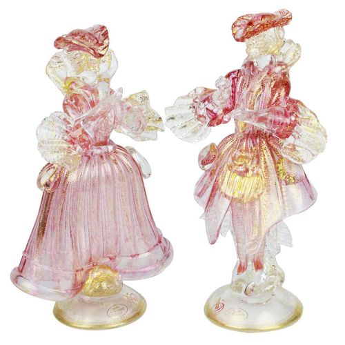 Sculpture en verre de Murano - VENETIAN OLD STYLE GOLDONIANI : COUPLE GOLDONI - Original Murano Glass s.n.c. - en or