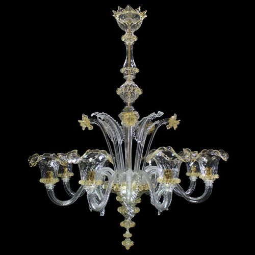Lustre baroque - VENITIAN CLASSIQUE : ELEGANTE  - Original Murano Glass s.n.c. - en cristal / en verre de Murano / en verre soufflé