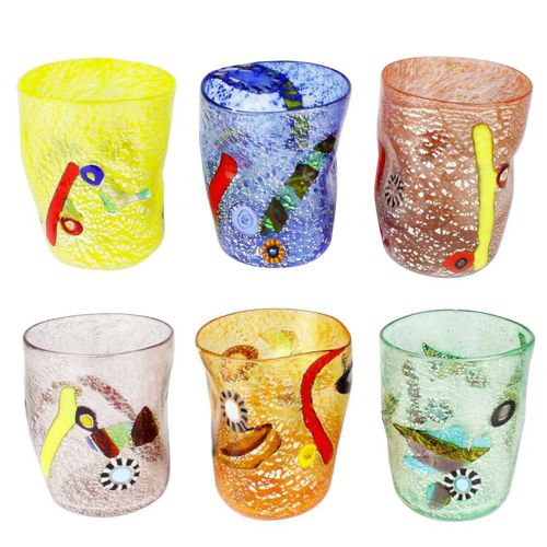 Verre à vin - FRUIT - MIX COLORS - Original Murano Glass s.n.c. - à cocktail / en verre soufflé / en verre de Murano