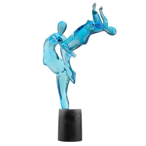 Sculpture en verre de Murano - ROCK 'N' ROLL LOVERS DANCERS  - Original Murano Glass s.n.c. - en or