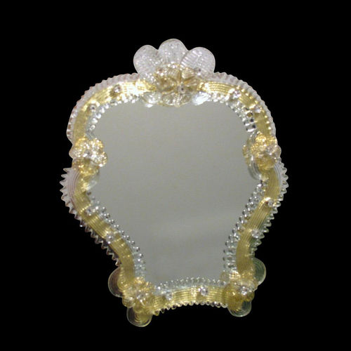 Miroir à poser - FLOWERS RE CARLO - Original Murano Glass s.n.c. - classique / en verre de Murano / doré