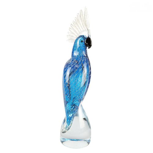 Sculpture en verre de Murano - PARROT  - Original Murano Glass s.n.c. - en cristal / en argent