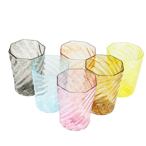 Verre à vin - OCTAGONAL AND TWISTED - Original Murano Glass s.n.c. - à cocktail / en verre soufflé / en verre de Murano