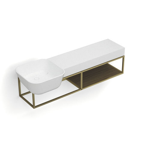 Vasque suspendue - P14BW1+S107W1 - Munk Building Materials Co., Ltd. - en acrylique / en Solid Surface / avec plan intégré