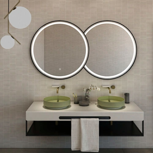 Lavabo suspendu - P124W7+S11601 - Munk Building Materials Co., Ltd. - en Solid Surface / rond / 2 trous