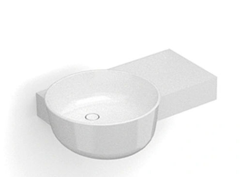 Lavabo suspendu - P128W1 - Munk Building Materials Co., Ltd. - en Solid Surface / circulaire / 1 trou