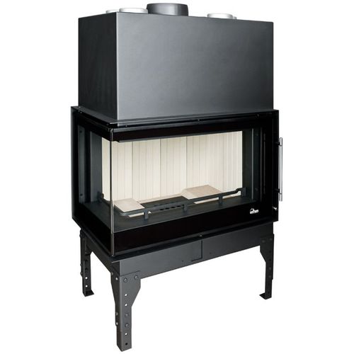 Insert de cheminée d'angle - UNIFLAM 860 EVO LBS - Parkanex Sp. z o.o. - à bois
