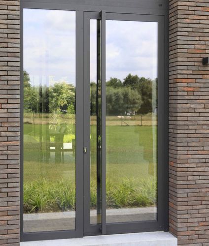 Porte-fenêtre battante - STAR75 SERIES - Aliplast - en aluminium / à triple vitrage / à isolation thermique