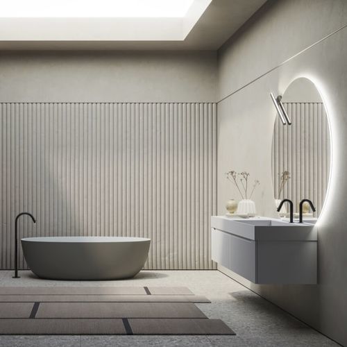 Meuble vasque suspendu - VERTIGO EVOLUTION VE04 - PUNTOTRE - en polymère / contemporain / sans porte