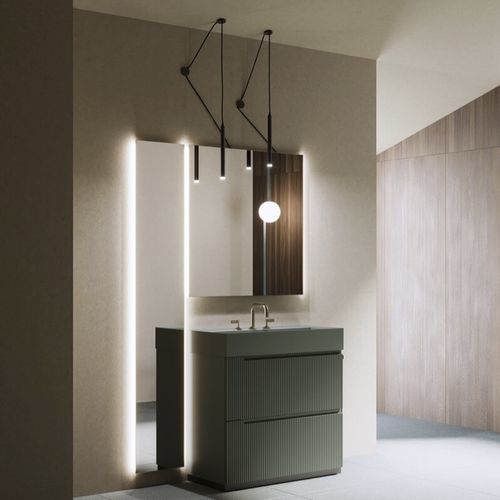 Meuble vasque à poser - VERTIGO EVOLUTION VE06 - PUNTOTRE - en polymère / contemporain / sans porte
