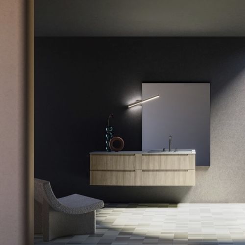 Meuble vasque suspendu - VERTIGO EVOLUTION VE08 - PUNTOTRE - en polymère / contemporain / sans porte