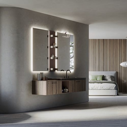 Meuble vasque suspendu - COMP.32 - PUNTOTRE - stratifié / contemporain / sans porte